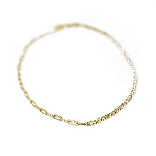 Split Tennis and Chain Link Choker