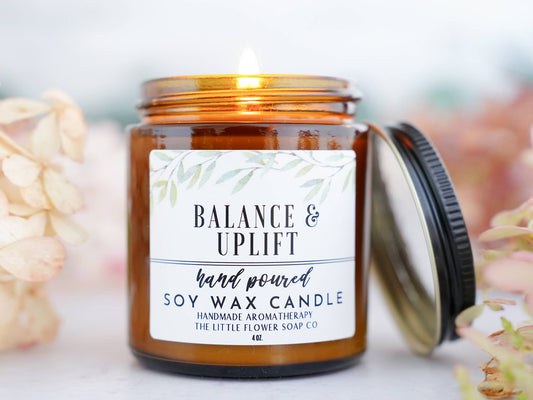 Balance & Uplift Soy Candle: 4oz