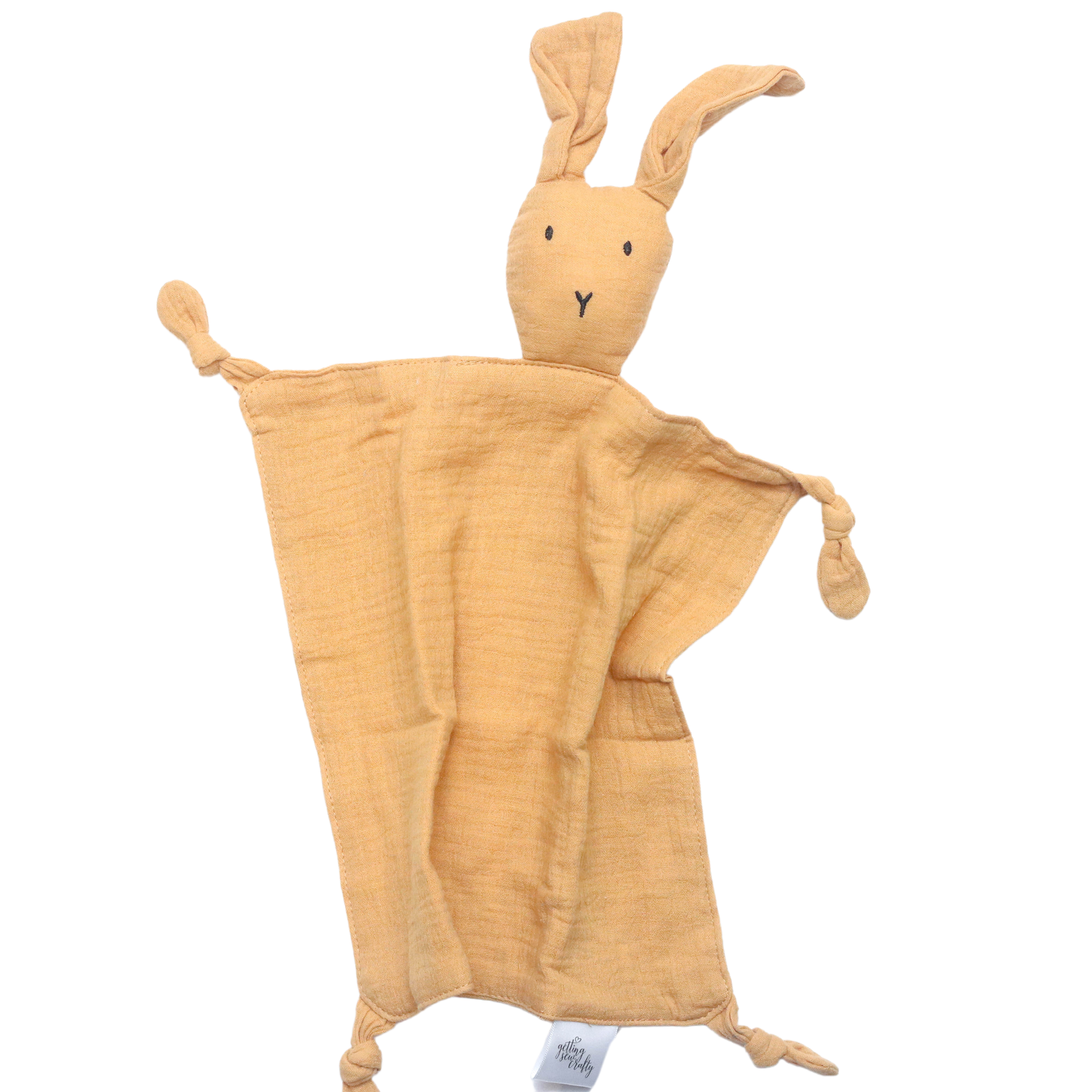 Bunny Lovey Blankets: Mustard