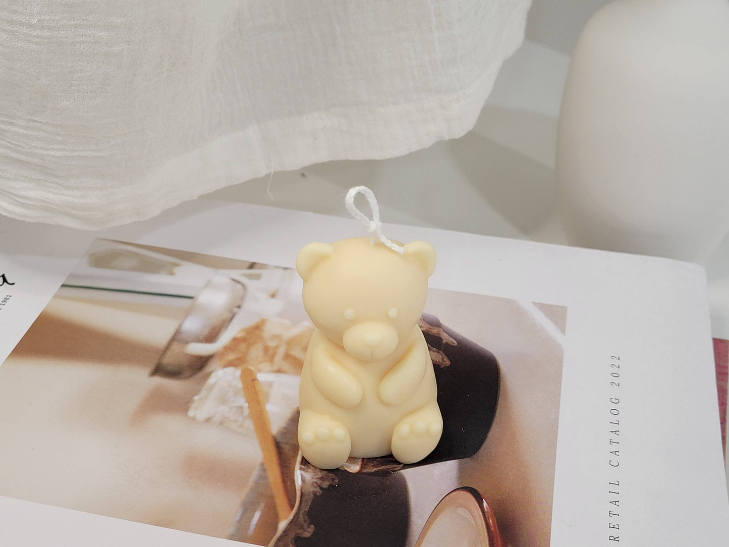 Small Teddy Bear Candle