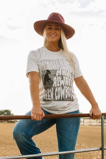 My Heroes Have Always Been Cowboys Graphic T-Shirt