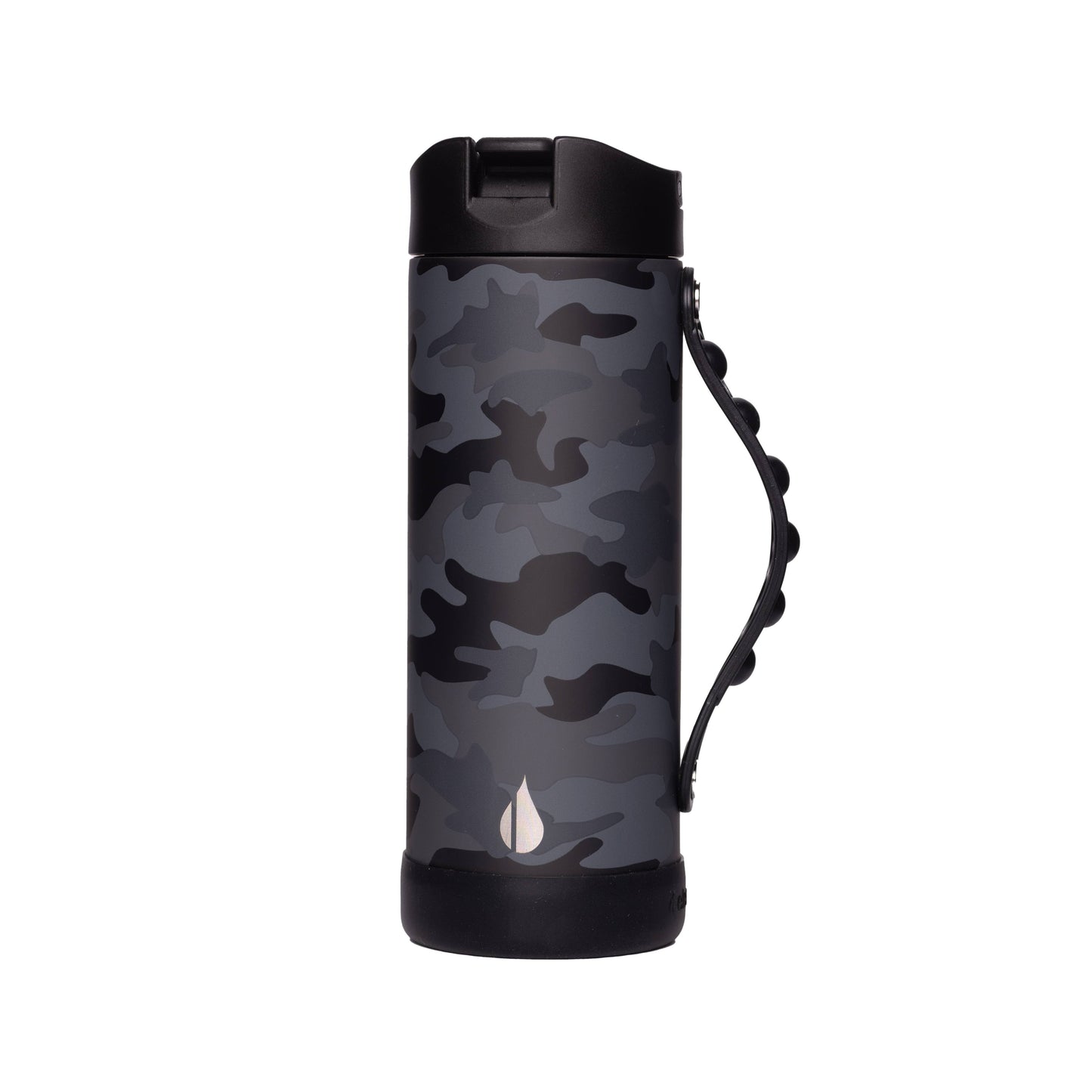 Water Bottle: 14oz Black Camo