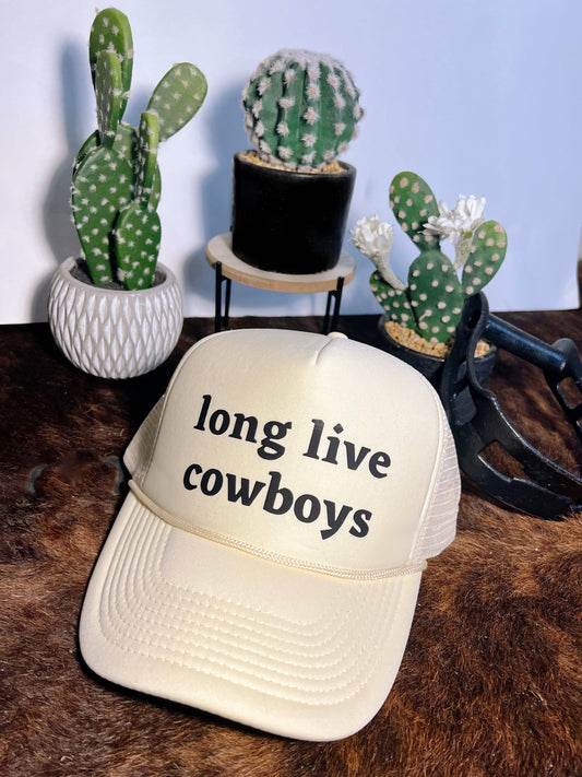Long Live Cowboys Ivory Trucker Hat