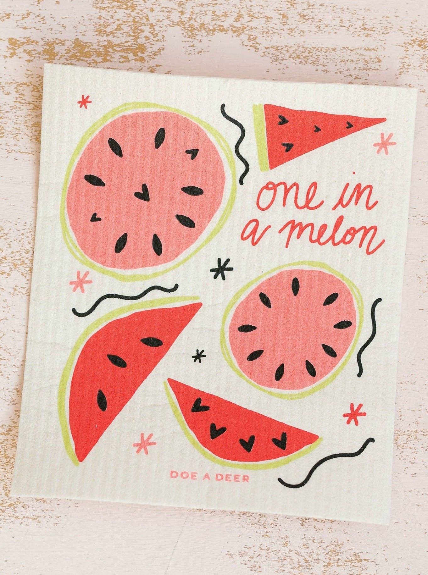 One In A Melon Swedish Dishcloth