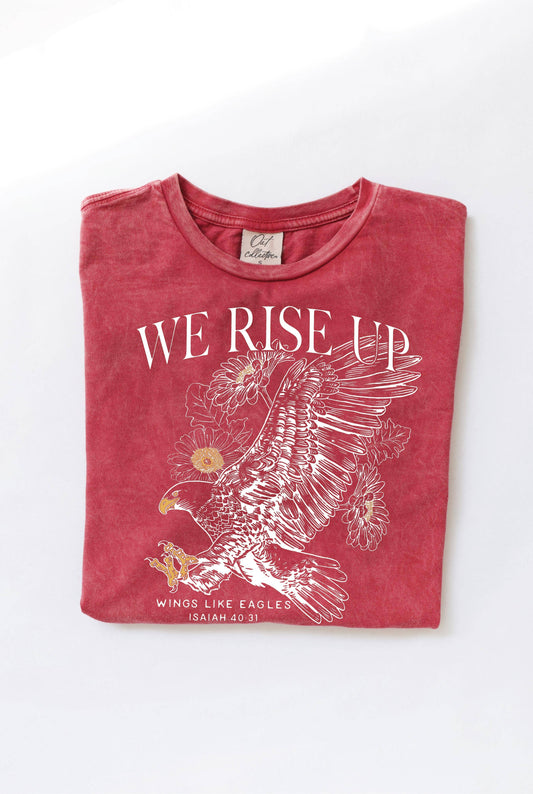 We Rise Up Wings Like Eagles Mineral Christian Graphic Tee