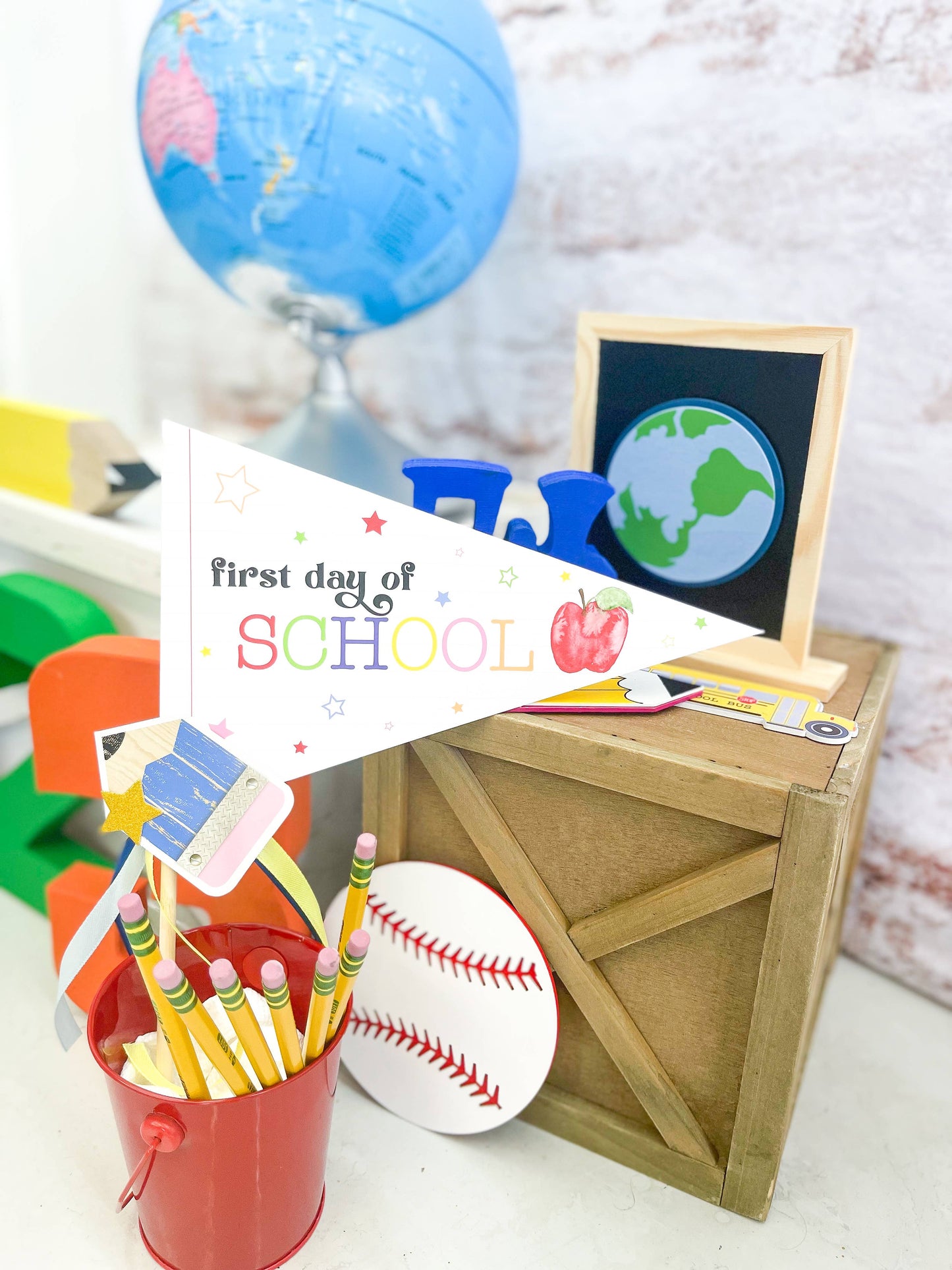 Back to School Party Flag: Teacher Gift