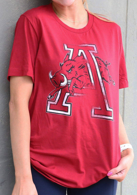 Red Hog Through 'A' T-Shirt