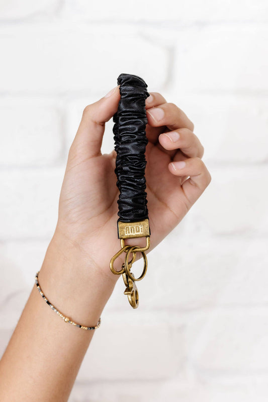 Black Leather Keychain