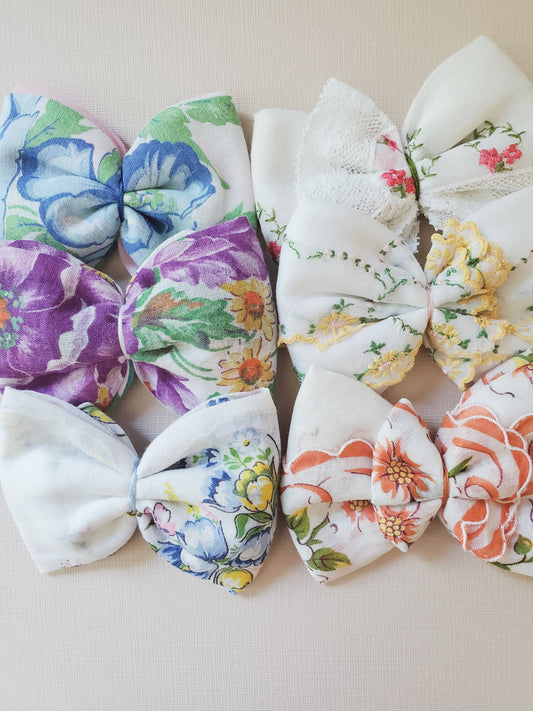 Custom Vintage Handkerchief Bow