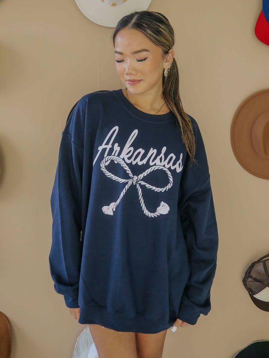 Arkansas Bow Sweatshirt