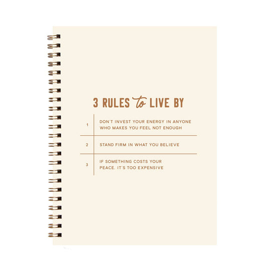 3 Rules to Live By Journal