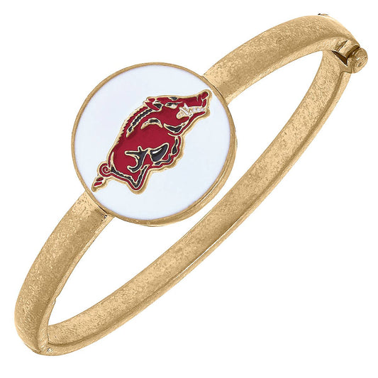 Arkansas Razorbacks Enamel Statement Hinge Bangle