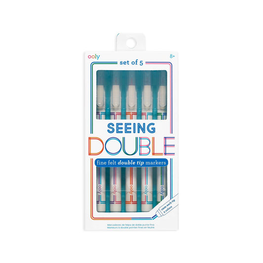 Seeing Double Fine Felt DoubleTip Markers: Set of 5